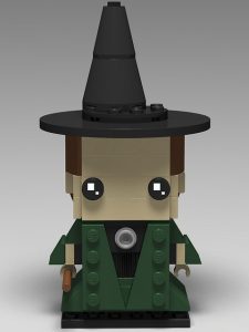 Professor McGonagall represented in the Lego Brickheadz style