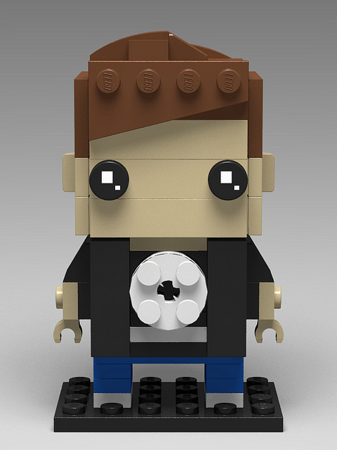 Computer model of a boy represented in the Lego Brickheadz style
