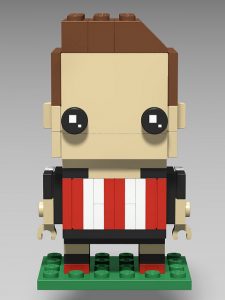 Computer rendering of Billy Sharp represented in the Lego Brickheadz style