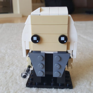 Lucius Malfoy represented in the Lego Brickheadz style