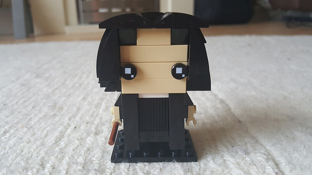 Professor Snape represented in the Lego Brickheadz style