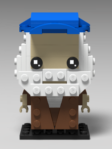 Lego Brickheadz style representation of Uncle Albert from Only Fools and Horses