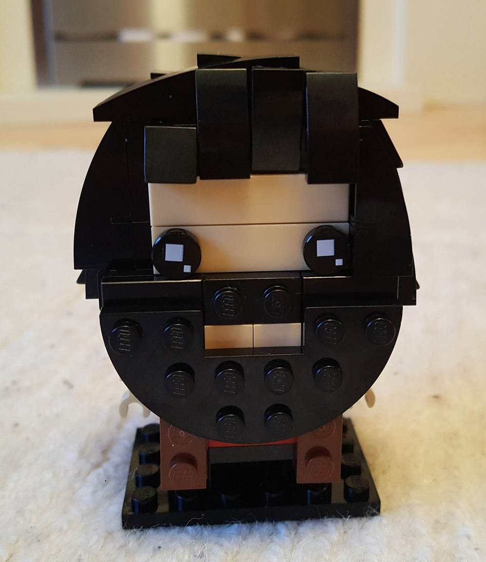 Hagrid represented in the Lego Brickheadz style