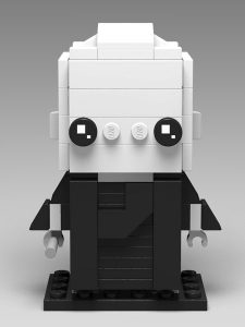 Voldemort represented in the Lego Brickheadz style